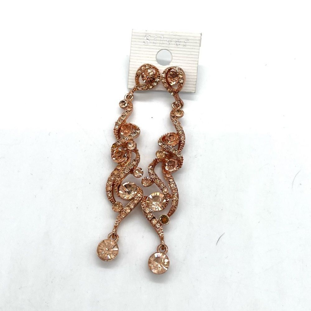 Silver Plated with Rose Gold and Crystal NWOT
